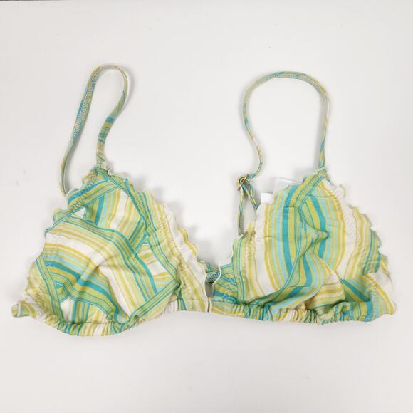 L*Space Maggie Triangle Bikini Top in Over the Edge Yellow Green Size Small NWT - Picture 3 of 6